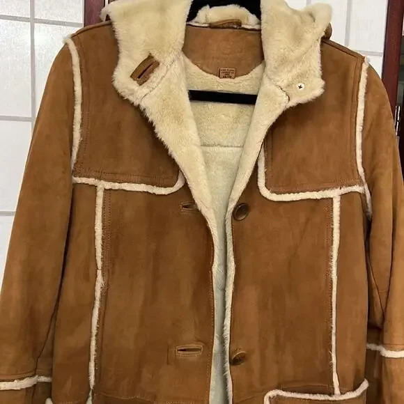 UGG AUSTRALIA LEATHER SHERLING COAT SIZE XS - Picture 8 of 8